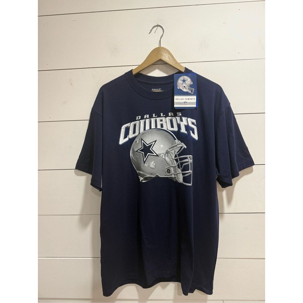 Vintage NWT Reebok Dallas Cowboys Helmet T-Shirt Men’s L Blue